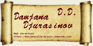 Damjana Đurašinov vizit kartica